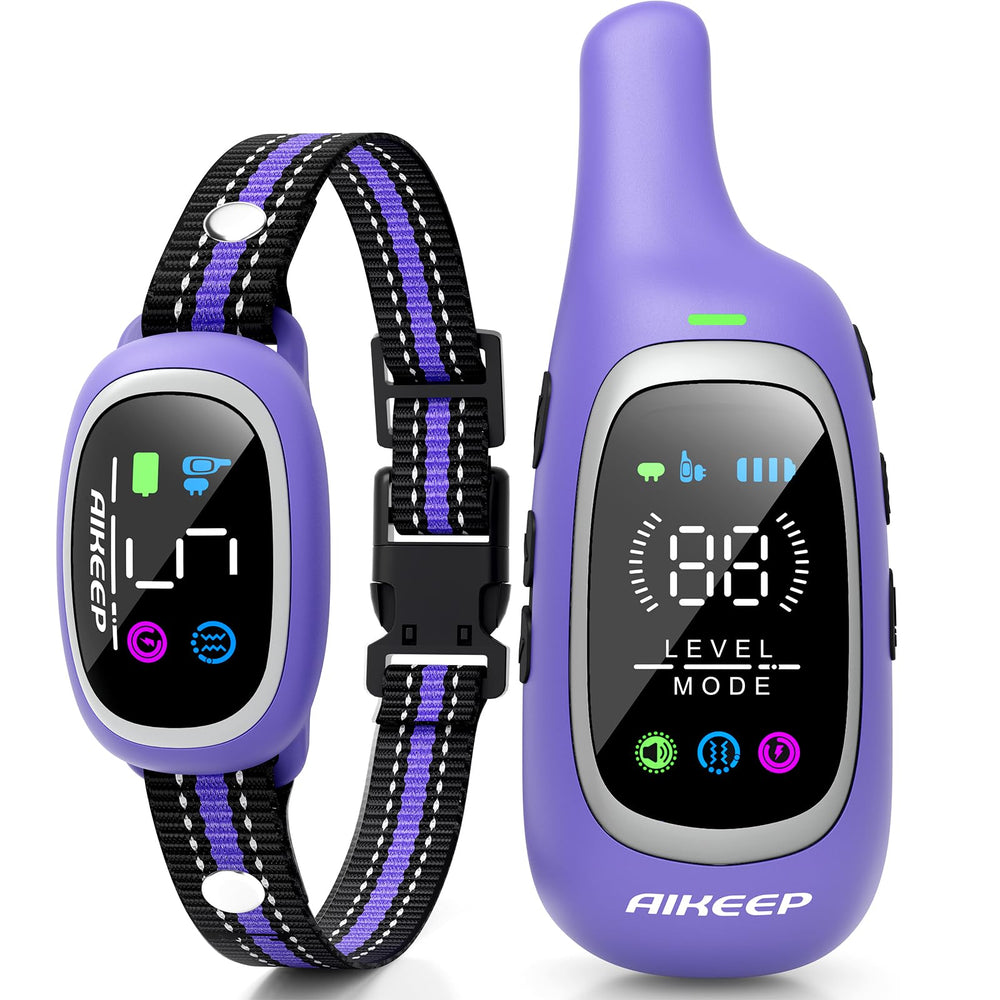 AIKEEP 2-in-1 dog collar with multiple modes for versatile training and bark control.