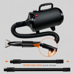 AIBETOMG dryer adjustable speed control highlights coat-specific drying customization.