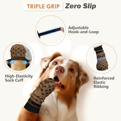 AIEDOULER dog socks with double-sided grips offer enhanced traction during indoor play