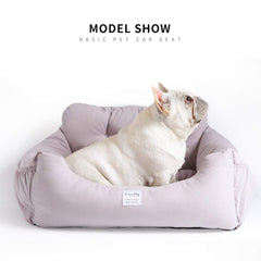 AidouPet booster seat installed in back seat for safer travels