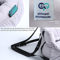 AidouPet car seat with storage pocket for essentials on the go