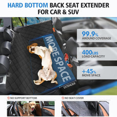 AIEDOULER back seat extender hard bottom provides sturdy support during long road trips.