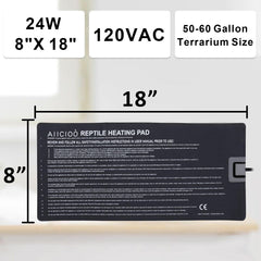 Aiicioo Reptile Heating Pad solid-state wire closeup shows durable heating element.