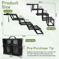 AILOO dog stairs anti-slip steps provide secure footing.