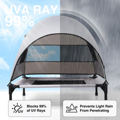 Aimease off-ground cot with breathable base keeps pets cool outdoors