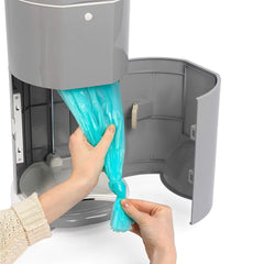AIMIDODO Litter Champ-compatible liner shown fitting securely in a standard litter pail