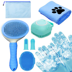 Aiolpy deshedding brush removes loose fur without pulling.