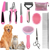 Aiolpy dog brush grooming kit slicker brush for easier detangling and shine