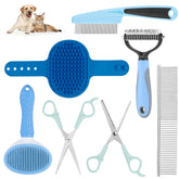 Aiolpy pet grooming kit deshedding comb removes loose fur for smoother coats