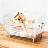 Aipawzz hamster cage transparent viewing for easy observation.