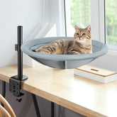 AIPERRO Cat Desk Bed showing 360° rotation for flexible lounging beside your desk