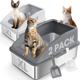 AIPERRO XL litter box top cover reduces scatter and adds privacy.