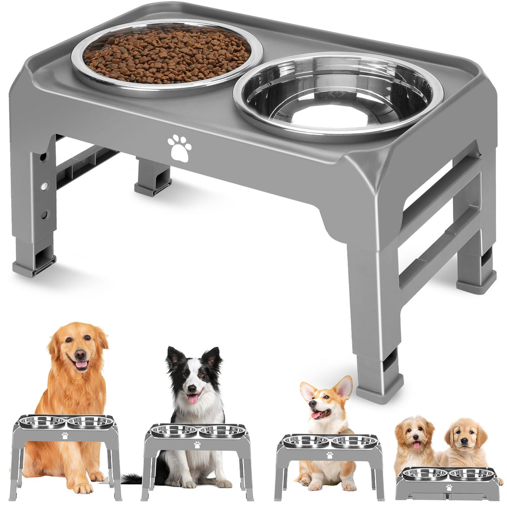 AirMX elevated-dog-bowl-stand reduces neck strain during meals.