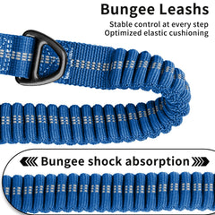 AIRUIDOG blue leash featuring double padded handles for comfort.