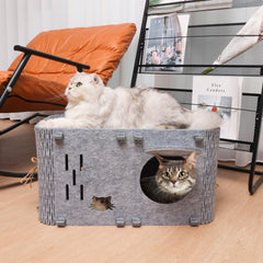 Aitmexcn cat house durable-felt-material warmth and long-lasting use.