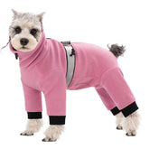 AITOLI polar fleece coat small dog back-zipper keeps warmth secure during winter walks