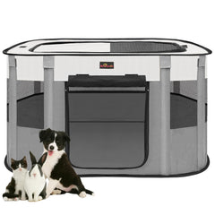 Aivituvin dog playpen spacious interior offers secure space for play and rest