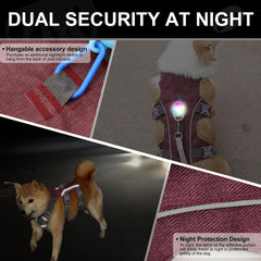 AKAILEA reflective design on harness increases visibility during night walks
