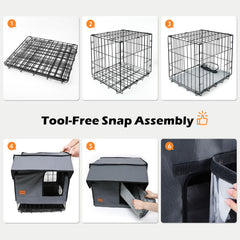 AKAOLA 2-inch elevated metal base keeps paws dry and reduces ground moisture.