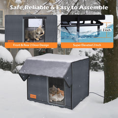 AKAOLA weatherproof Oxford cover over metal enclosure for all-season protection.