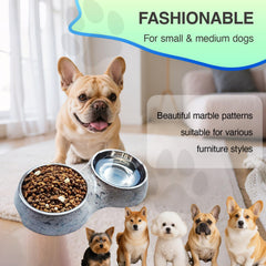 AKEISHE 2in1 pet feeder for dogs and cats suits multi-pet households.