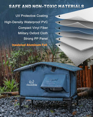 Akentio insulated cat house interior aluminum foil reduces heat loss