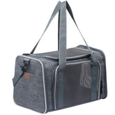 Akinerri cat carrier in foldable setup showing compact storage for travel