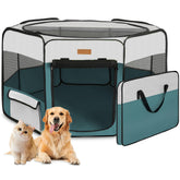 Akinerri dog playpen folding-setup enables quick, tool-free assembly for travel and home use.