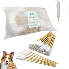 AkoSlale dog ear cleaning bulk-pack swabs for easy at-home care and bulk savings