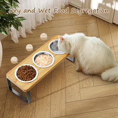 AKAOLA tilted 10-degree bowls aid easy access and reduce spills during meals.