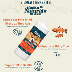 Alaska Naturals Wild Salmon Oil meal topper for dogs—simple daily use.