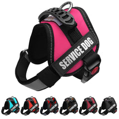 ALBCORP service dog vest with reflective trim for safer nighttime visibility