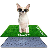 Alckijy fake grass dog potty pad lush surface for potty training.
