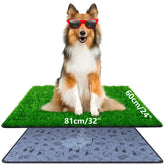 Alckijy pee pads with fake grass 32x24 for effective potty training indoors