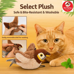 Aleena USB-Rechargeable Cat Toy charging port scene emphasizes eco-friendly, battery-free operation.