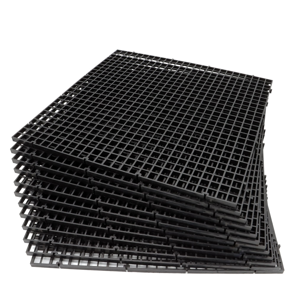 ALEGI aquarium divider egg crate grid in black pack for fish separation and organization