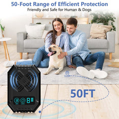 ALEVALBAR ultrasonic frequency dial highlights three modes for different dogs.