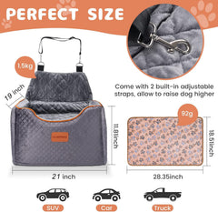 AlfaTok booster seat adjustable straps enable quick front or back-seat installation.
