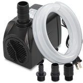Alizzy 400GPH submersible pump front view, compact footprint for small tanks.