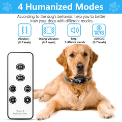 ALKD dog bark collar remote-training view demonstrates control from up to 165 feet.