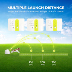 ALL FOR PAWS Ball Launcher adjustable distance helps tailor fetch sessions for active dogs.