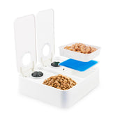 ALL FOR PAWS dog feeder front view with timer for scheduled meals.