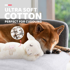 ALL FOR PAWS heartbeat sheep design toy gives a comforting playmate that eases separation worries