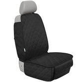 ALLANSING front seat cover side-flaps closeup showing paw-protection.