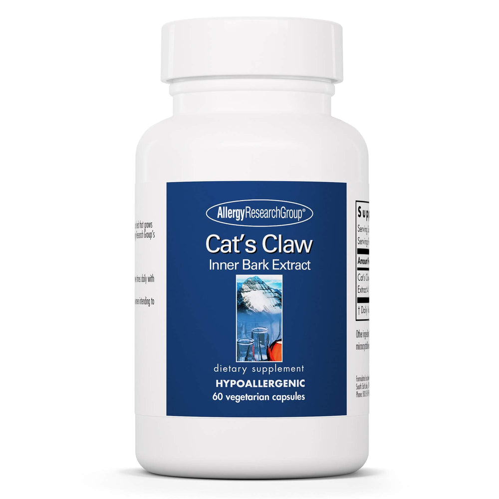 Allergy Research Group Cat's Claw inner bark extract bottle highlighting potential immune support