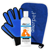 Allerpet bottle with dander remover for cleaner cat fur and reduced allergens