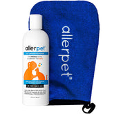 Allerpet cat dander remover mitt close-up for gentle fur cleaning and allergen reduction.
