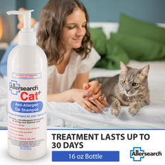 Allersearch Cat+ Anti-Allergen foamy lather demonstrates rich coat and skin cleanse