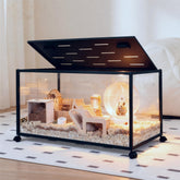 ALLOYNIX hamster cage 360° panorama offers expansive play space for small pets.