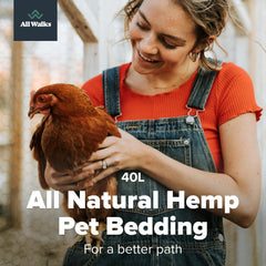 All Walks hemp bedding odor control illustrating reduced smells in enclosure